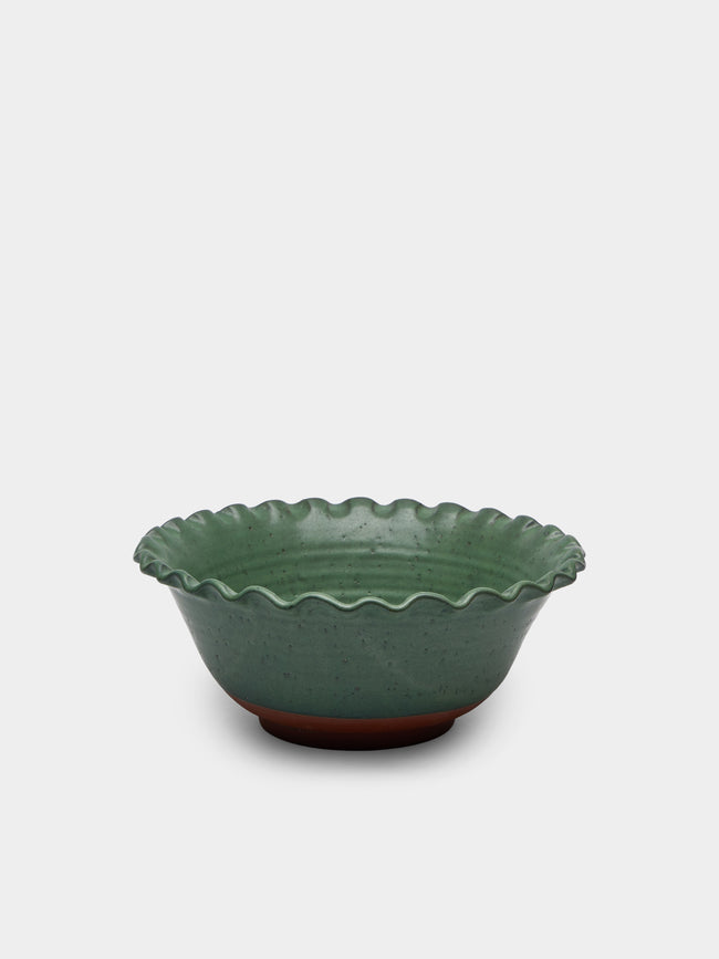 Perla Valtierra - Hand-Glazed Ceramic Small Serving Bowl - Green - ABASK - 