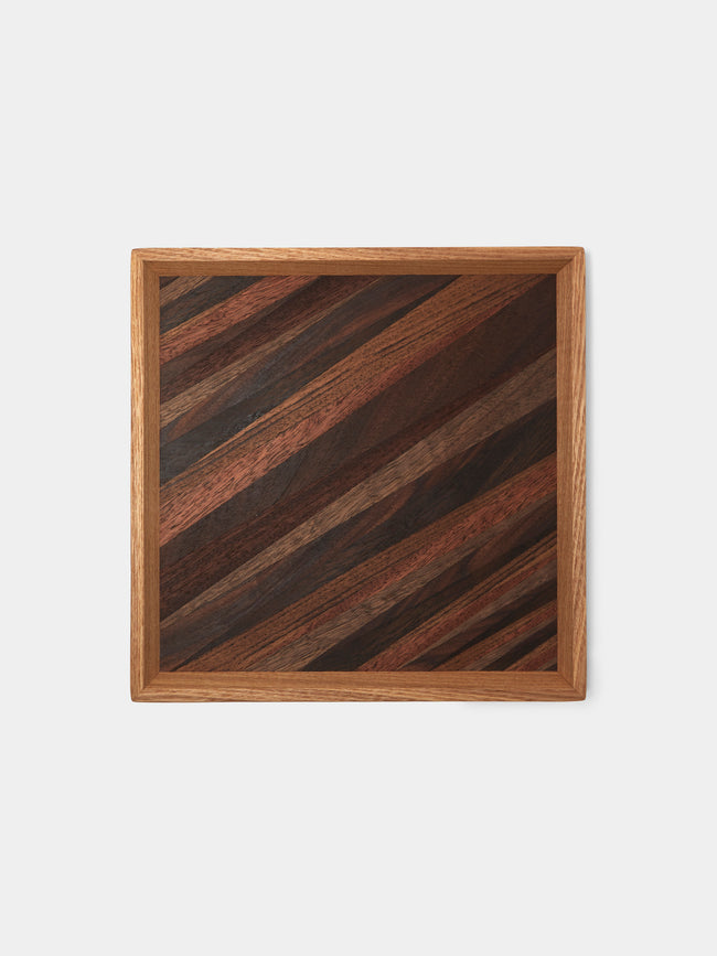 Mori Kougei - Poke Wood Square Tray (10.5in/26.5cm) - Multiple - ABASK - 