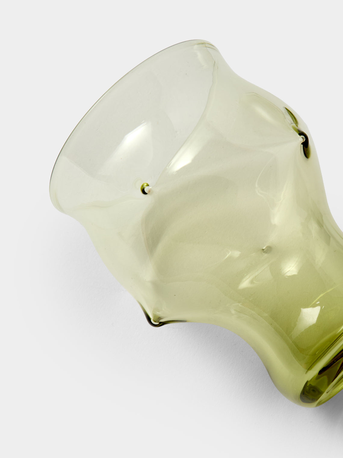 Nijima Glassworks - Hand-Blown Volcanic Glass Tumblers (Set of 2) - Green - ABASK