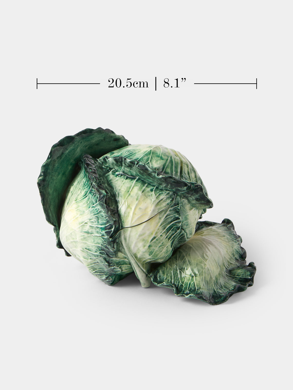 Antique and Vintage - 1940s Este Ceramiche Majolica Ceramic Cabbage Serving Tureen - Green - ABASK