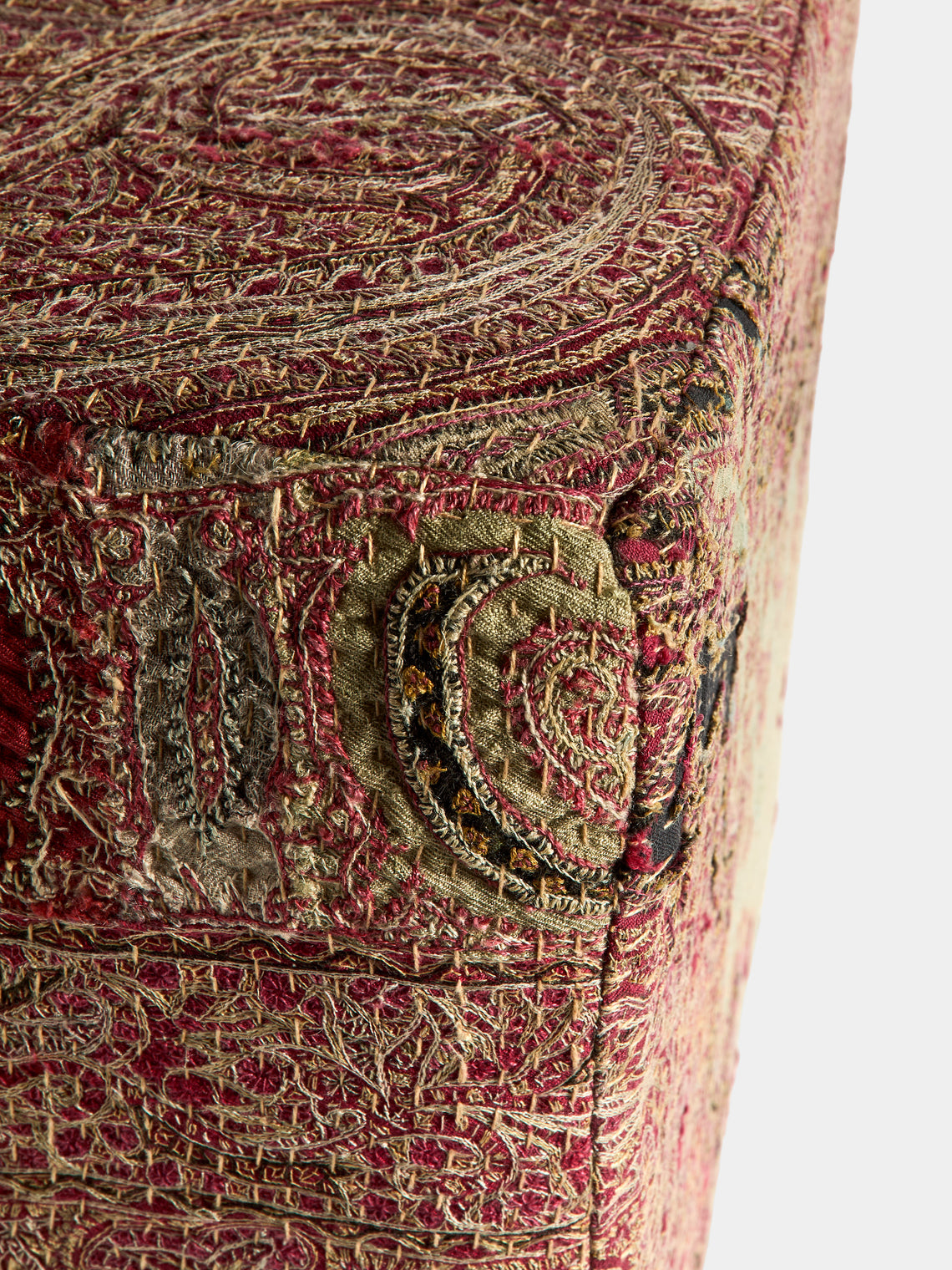 By Walid - 19th-Century Paisley Cube (15.5in/40cm) - Multiple - ABASK