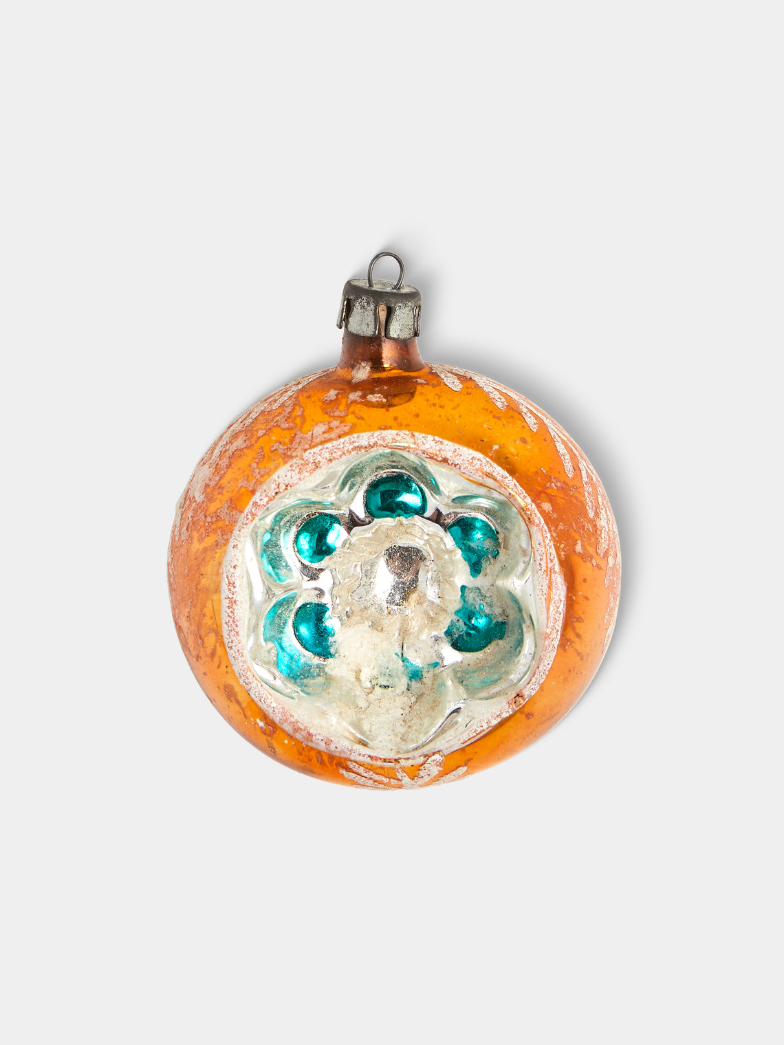 Antique and Vintage - Early-20th-Century Reflective Glass Baubles (Set of 5) - Yellow - ABASK