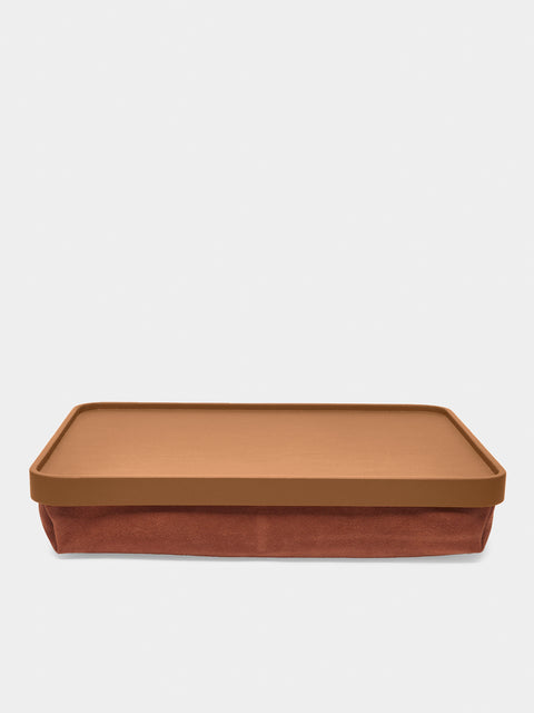 Giobagnara x Poltrona Frau - Leather Laptop Tray (17.5in/44.5cm) - Tan - ABASK - 