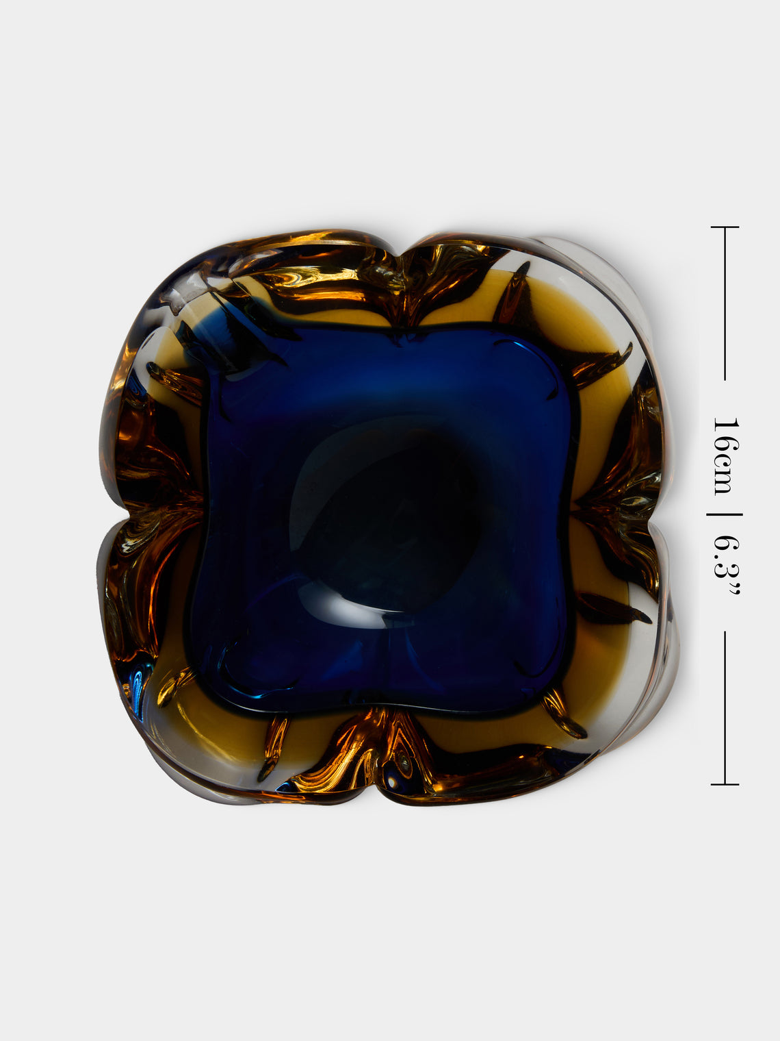 Antique and Vintage - 1970s Murano Glass Ashtray - Blue - ABASK