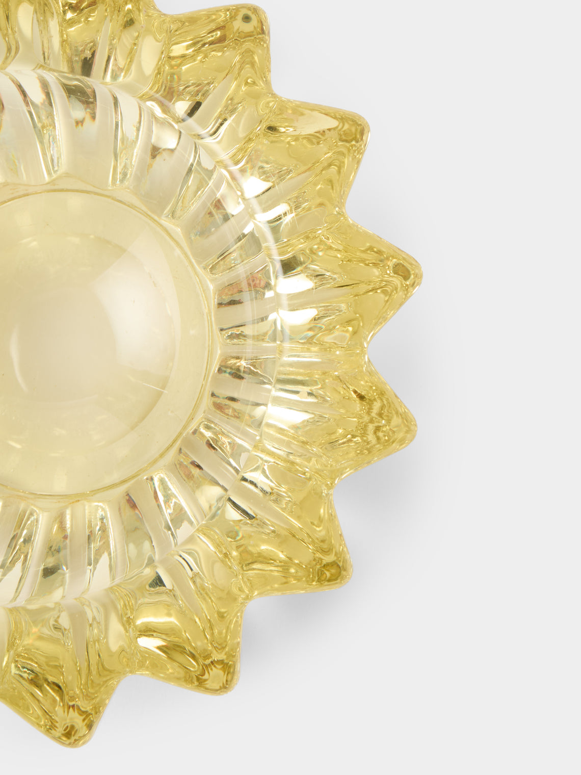 Antique and Vintage - 1950s Pierre d'Avesn Crystal Vide Poche - Yellow - ABASK