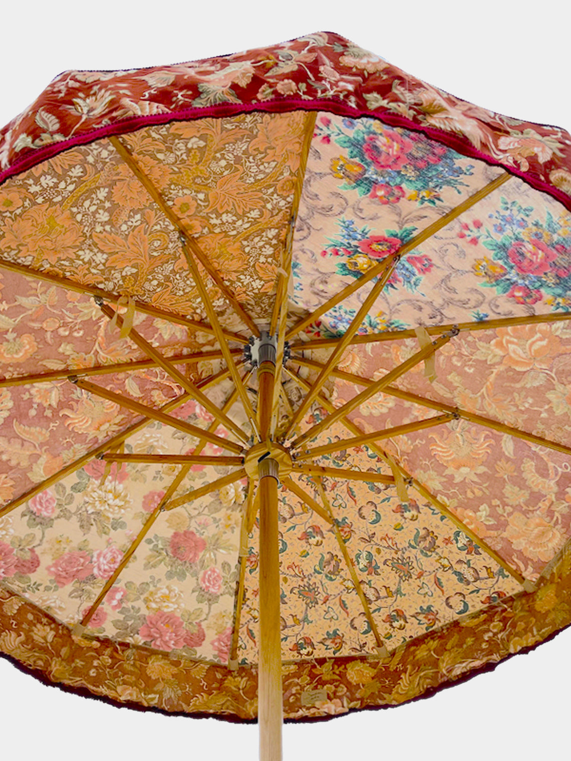 Sunbeam Jackie - Layla Vintage-Cotton Parasol - Red - ABASK