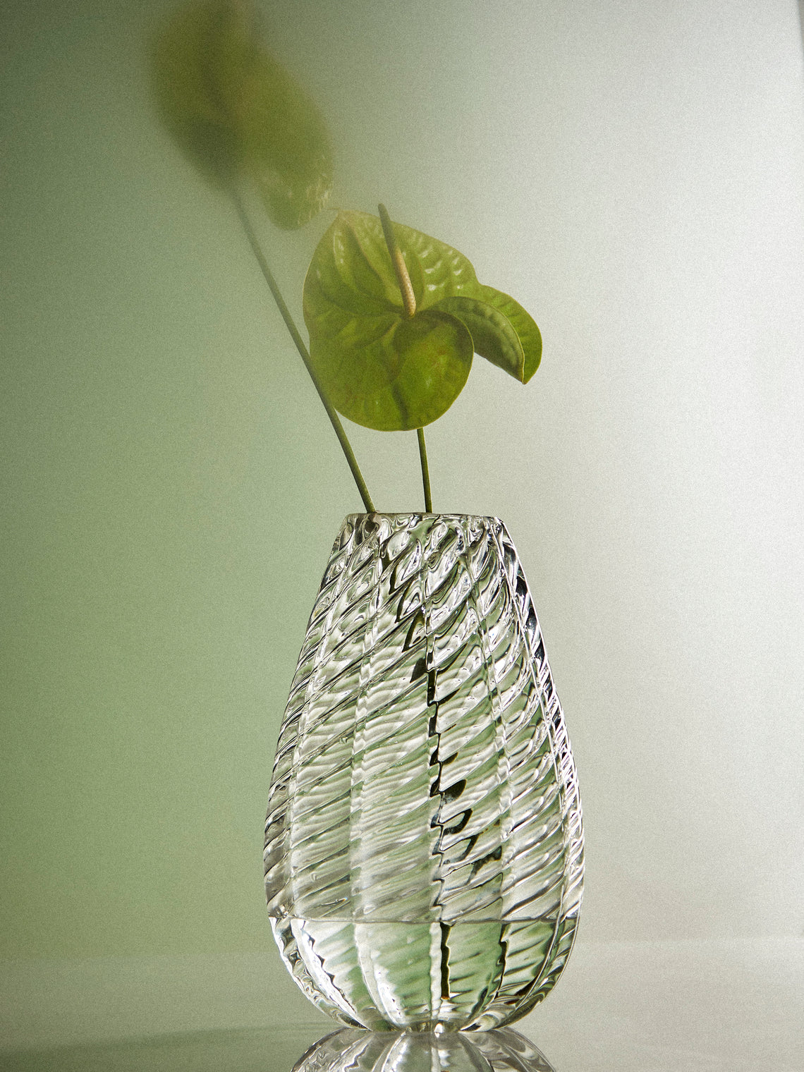 Antique and Vintage - 1945 Flavio Poli for Seguso Vetri d’Arte Optical Glass Vase - Clear - ABASK