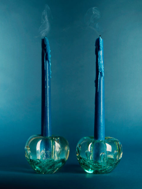 Antique and Vintage - 1970s Murano Glass Candle Holders (Set of 2) -  - ABASK