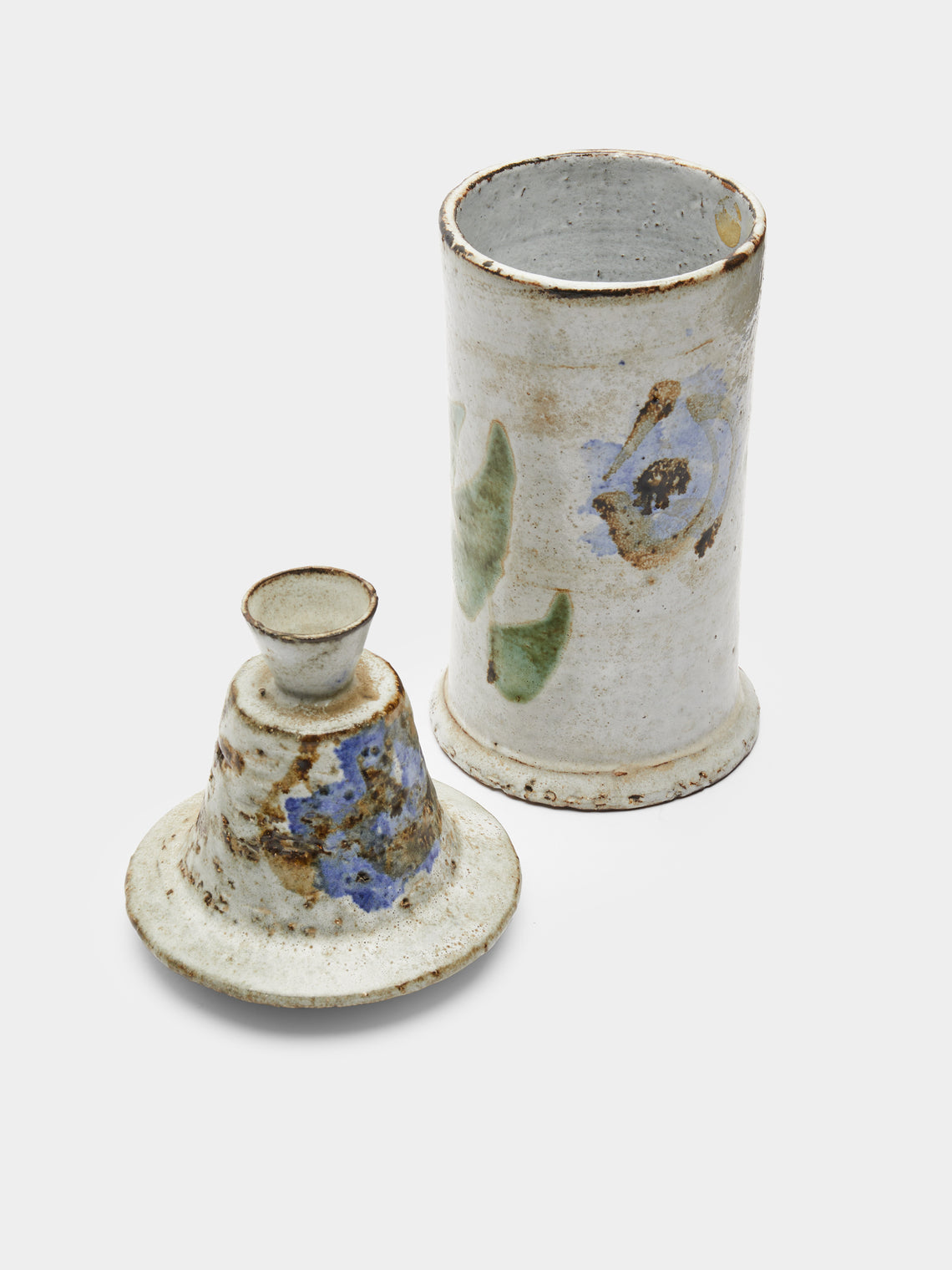 Antique and Vintage - 1950s Ceramic Tall Lidded Pot -  - ABASK