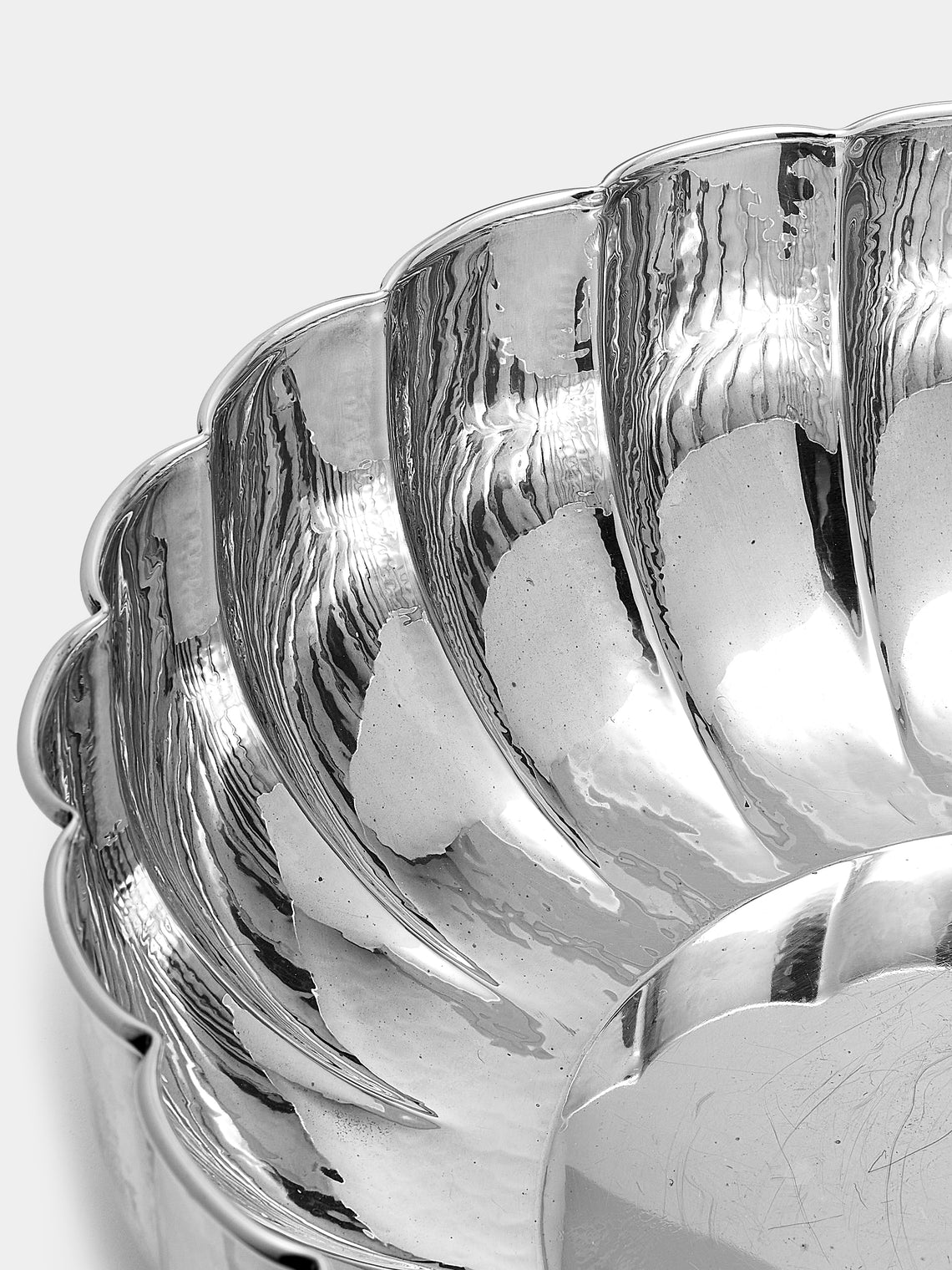 Antique and Vintage - 1950s Italian Solid Silver Scallop Bowl - Silver - ABASK