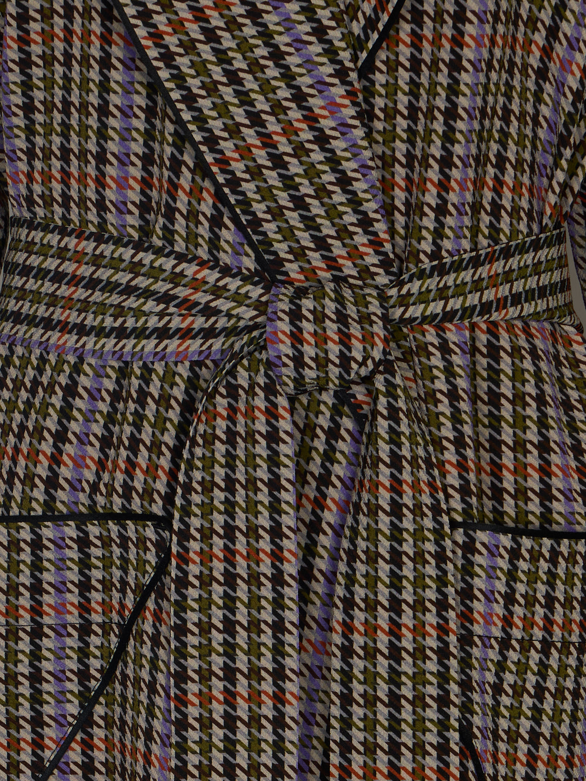 Emilia Wickstead - Georgette Houndstooth Robe | Size: M -  - ABASK