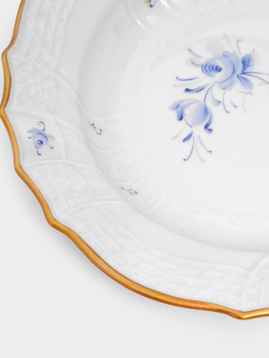Antique and Vintage - 1960s Lorenz Hutschenreuther Hand-Painted Porcelain Soup Plates (Set of 10) -  - ABASK