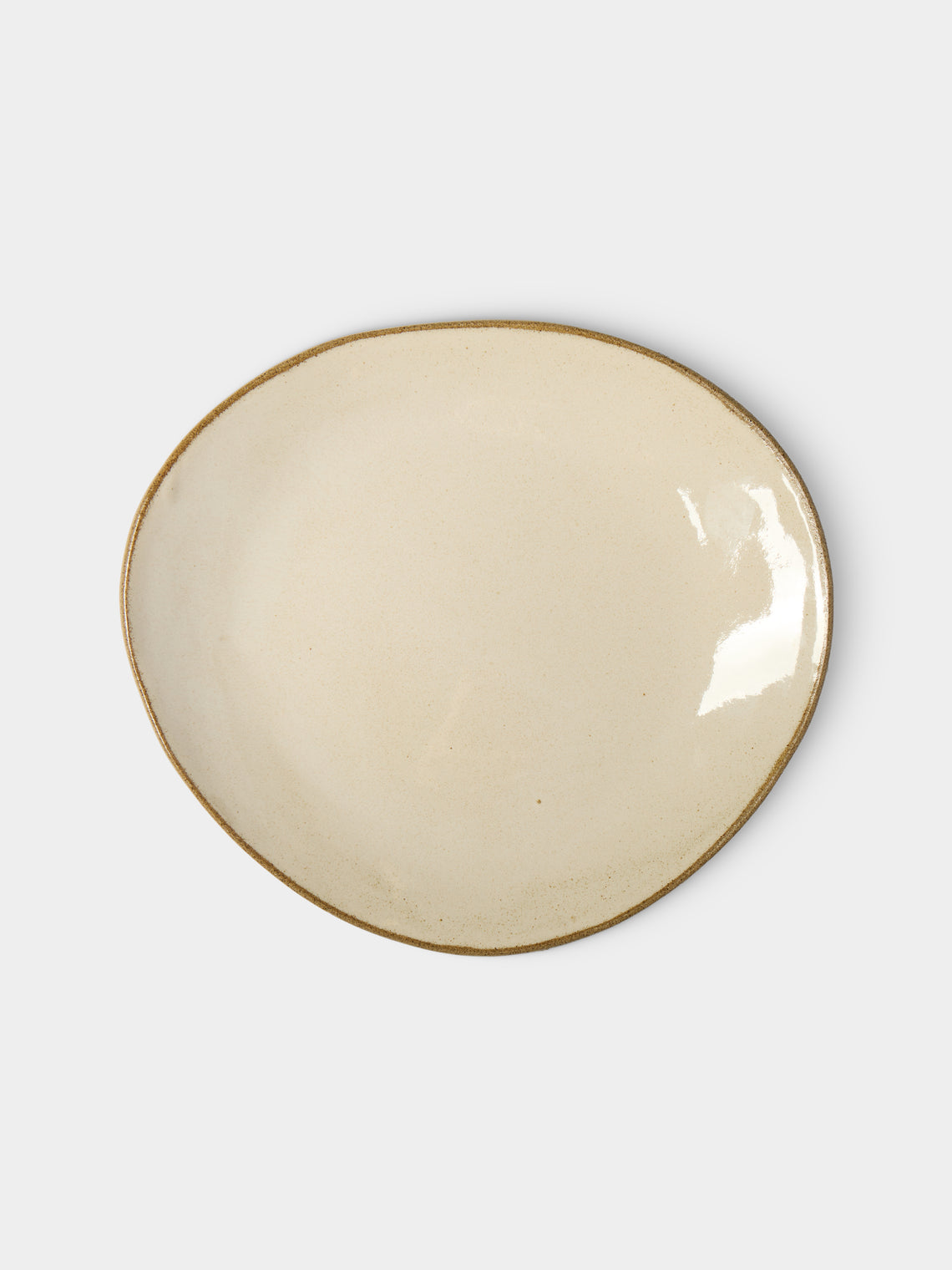Hana Karim Studio - Hand-Built Ceramic Dessert / Salad Plates – 7in/18cm (Set of 4) - Cream - ABASK