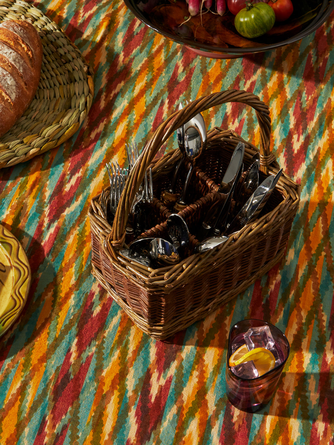 Sussex Willow Baskets - Handwoven Willow Cutlery Basket -  - ABASK