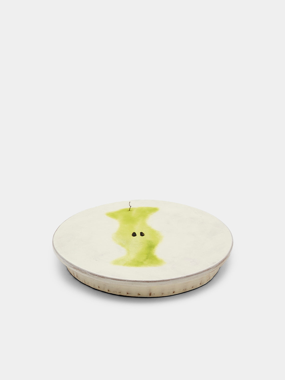 Yon Ho Kyung - Apple Core Buncheong Small Plate - White - ABASK