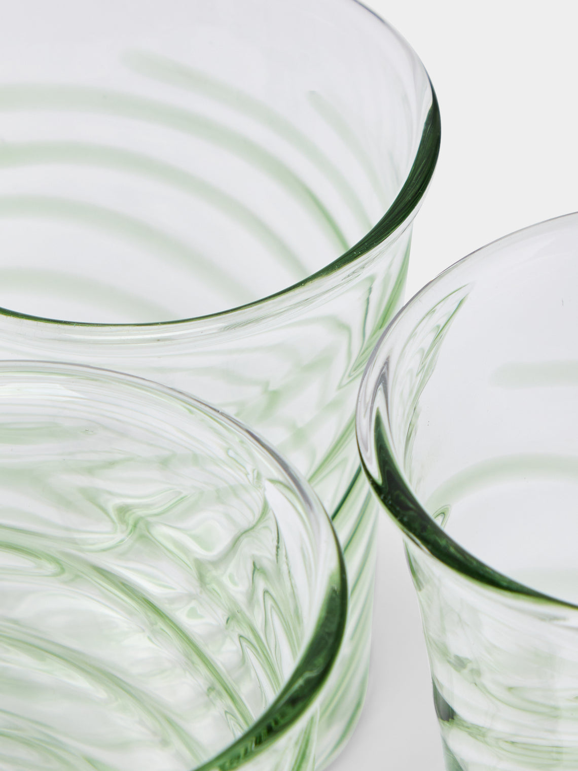 Anut - Swirl Hand-Blown Glass Tumblers (Set of 6) -  - ABASK