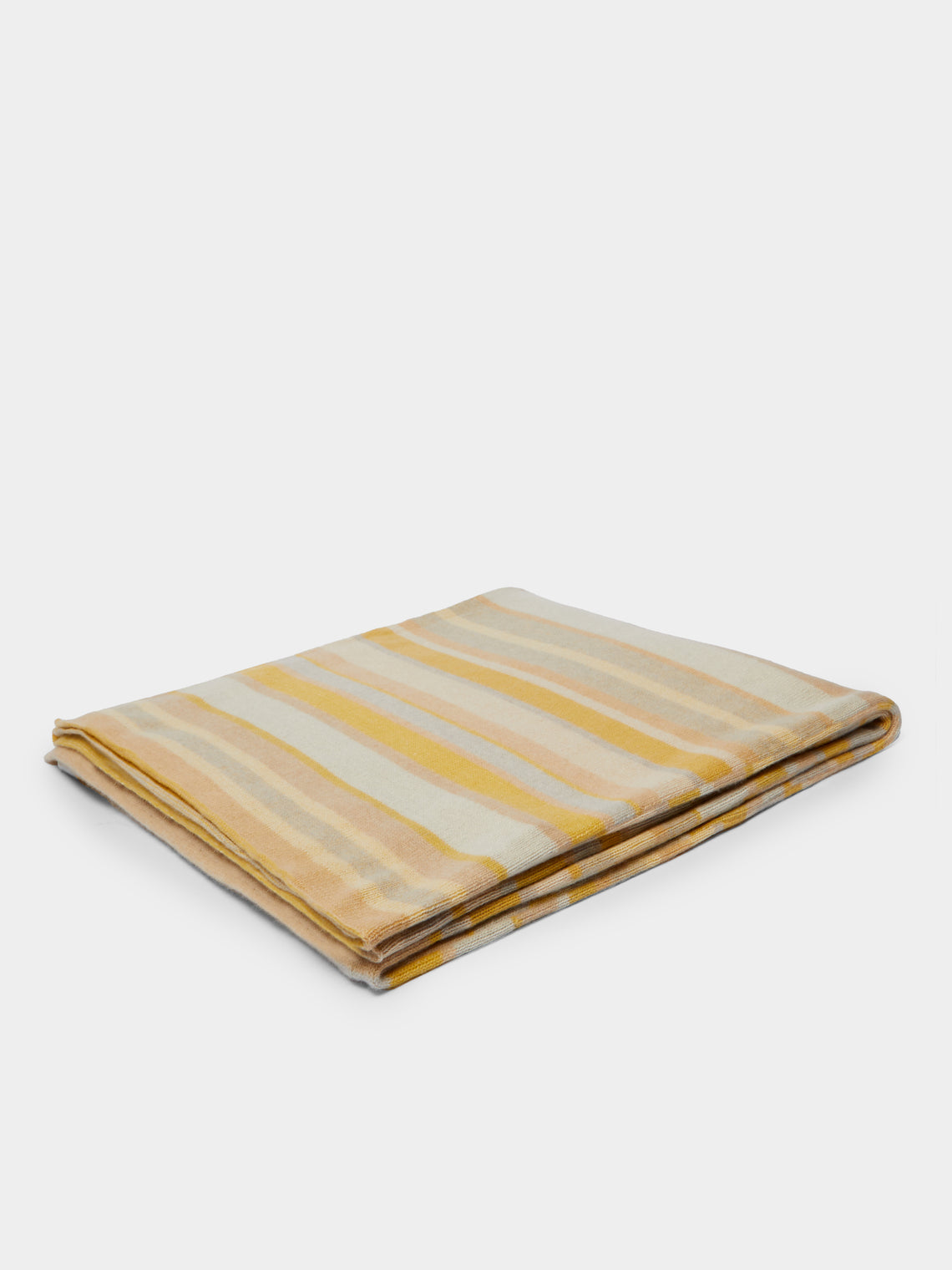 The Elder Statesman - Stripe Super Soft Cashmere Blanket -  - ABASK