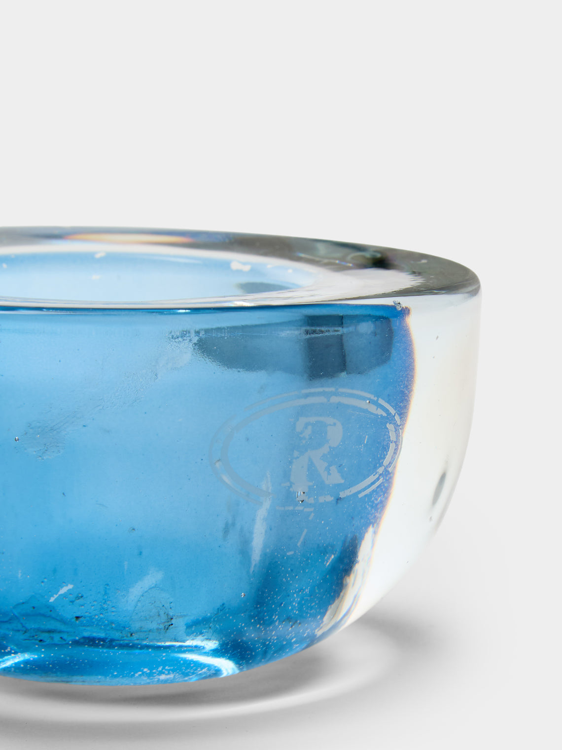 Antique and Vintage - 1960s Murano Glass Ashtray - Blue - ABASK