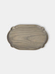 Ifuji - Italian Hand-Carved Wood Oval Tray (10.5in/27cm) - Brown - ABASK - 