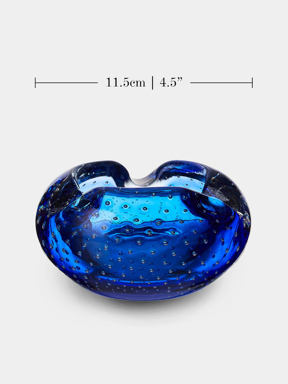 Antique and Vintage - Mid-Century Glass Ashtray - Blue - ABASK
