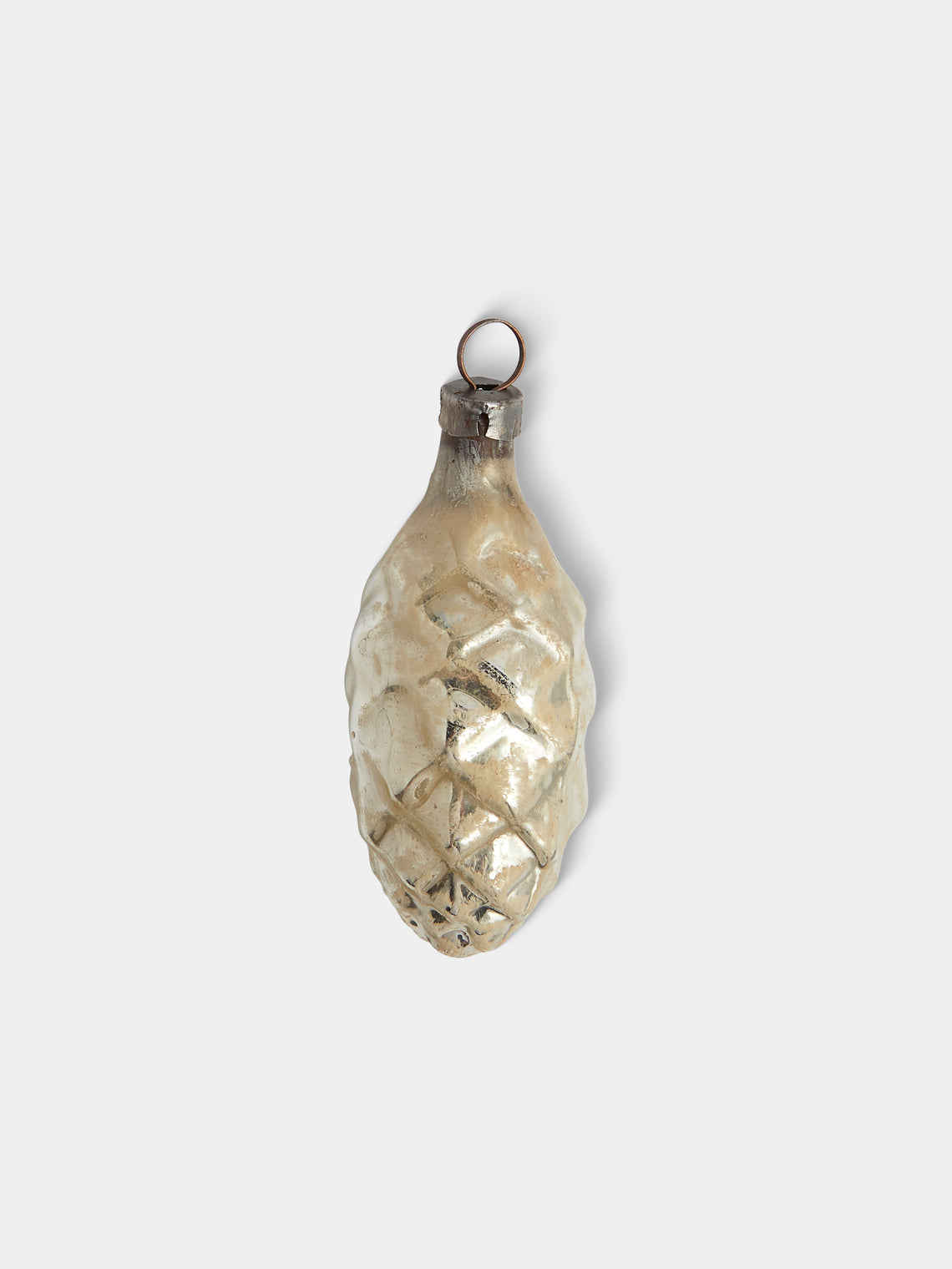 Antique and Vintage - Early-20th-Century Pinecones Glass Baubles (Set of 12) - Silver - ABASK