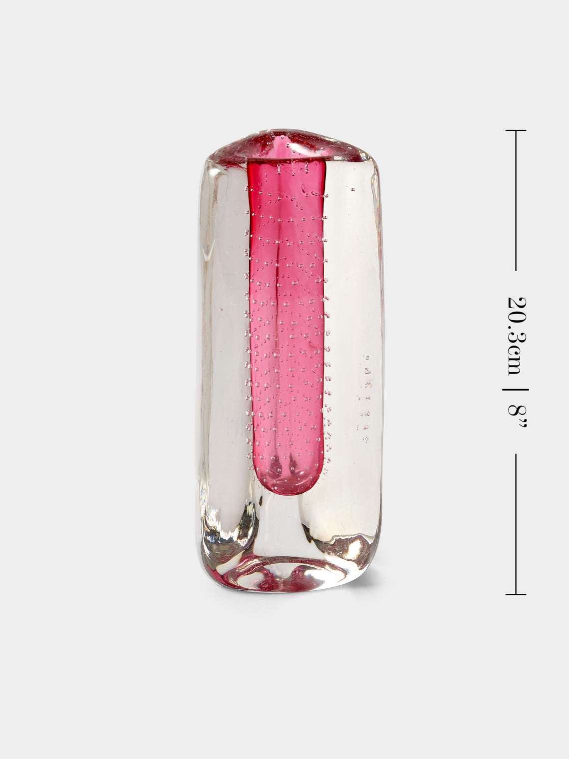 Antique and Vintage - 1970s Bullicante Murano Glass Bud Vase (8in/20.5cm) - Pink - ABASK