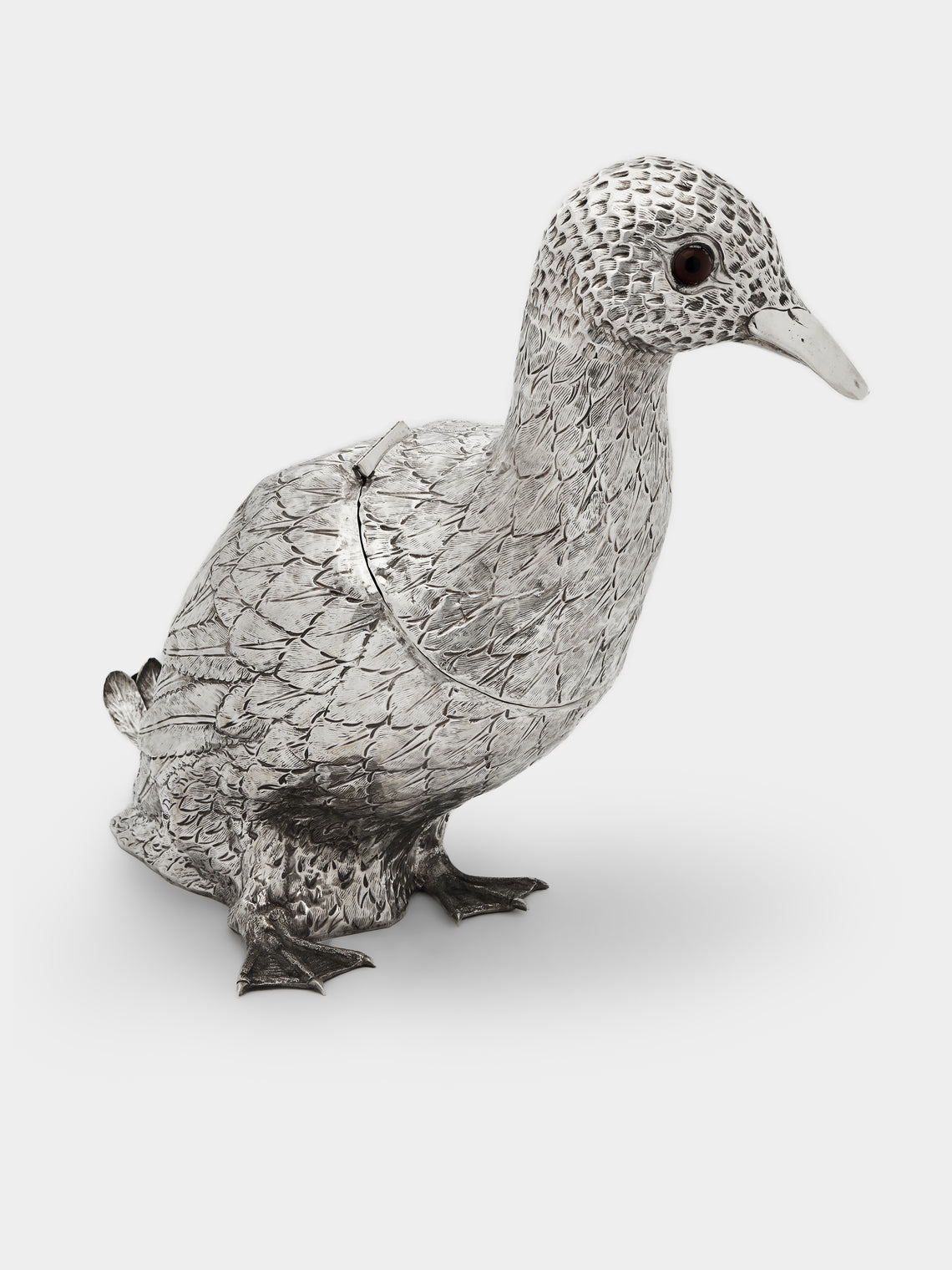 Antique and Vintage - 1960s Italian Franco Lapini Silver-Plated Duck Wine Cooler -  - ABASK