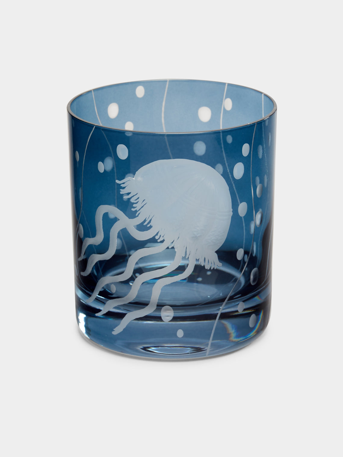Artel - Sea Life Hand-Engraved Crystal Double Old Fashioned Glasses (Set of 6) -  - ABASK