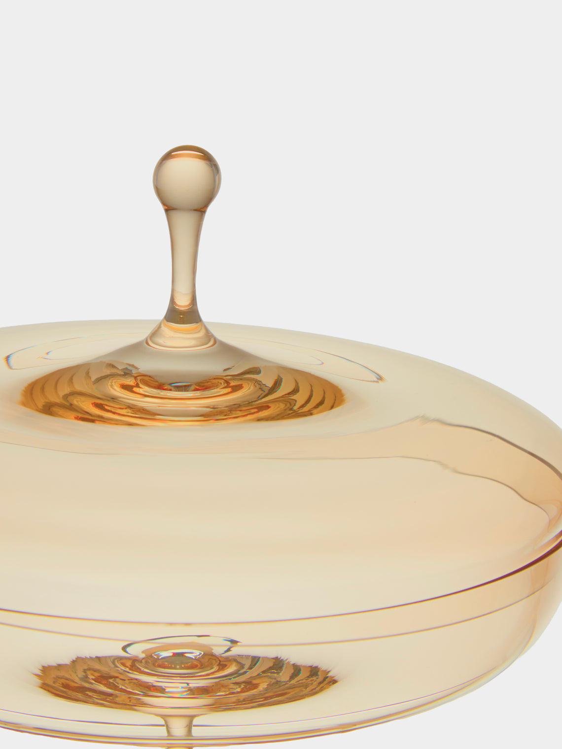 Lobmeyr - Hand-Blown Crystal Flat Candy Dish - Gold - ABASK