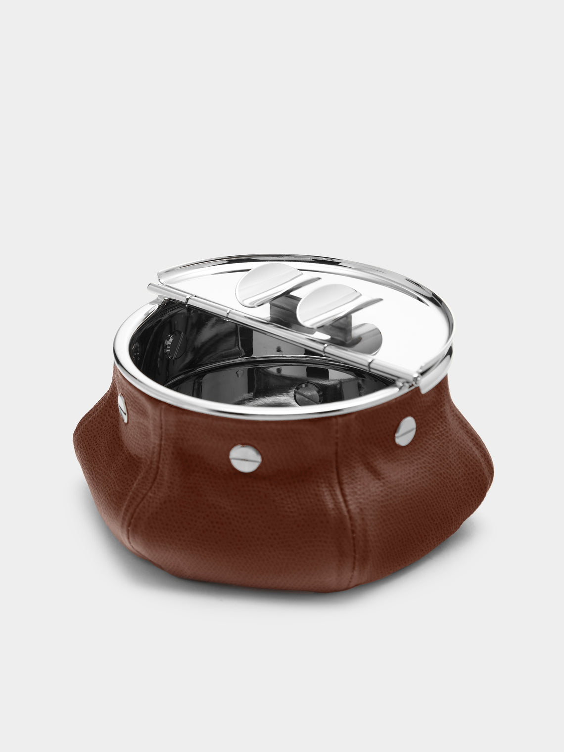 Giobagnara - Laurence Leather Bean Bag Ashtray - Brown - ABASK