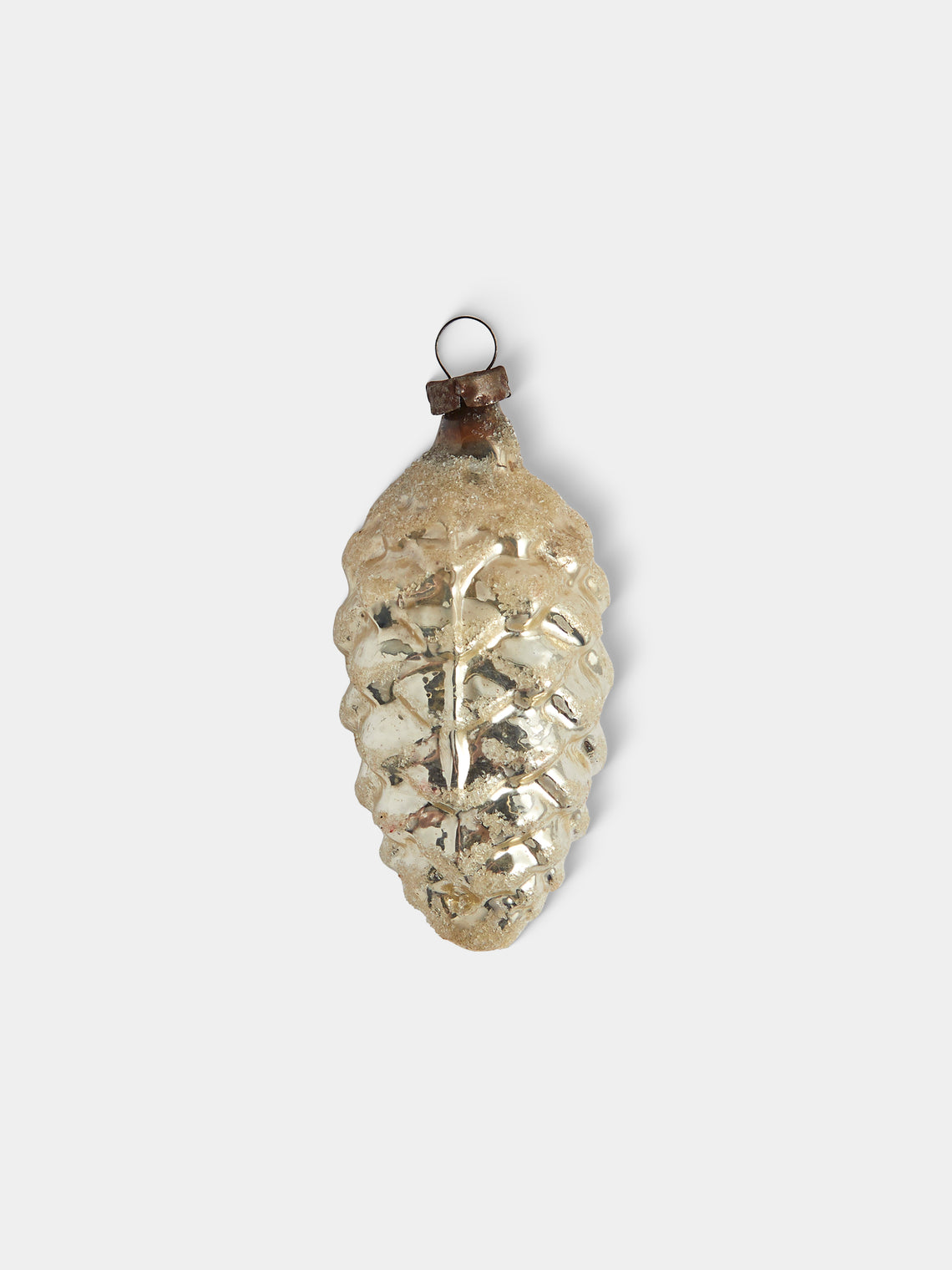 Antique and Vintage - Early-20th-Century Pinecones Glass Baubles (Set of 12) - Silver - ABASK