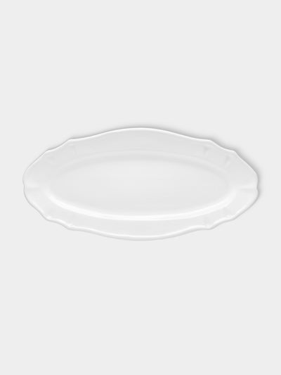 Bourg Joly Malicorne - Festons Ceramic Serving Dish - White - ABASK - 