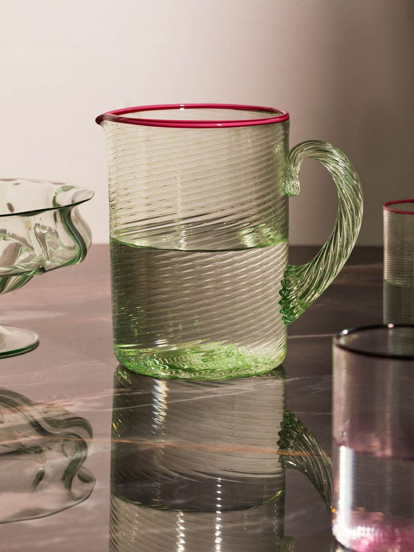 Giberto - Fizzy Hand-Blown Murano Glass Jug -  - ABASK