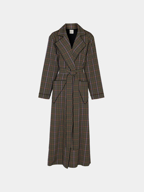 Emilia Wickstead - Georgette Houndstooth Robe | Size: M -  - ABASK - 