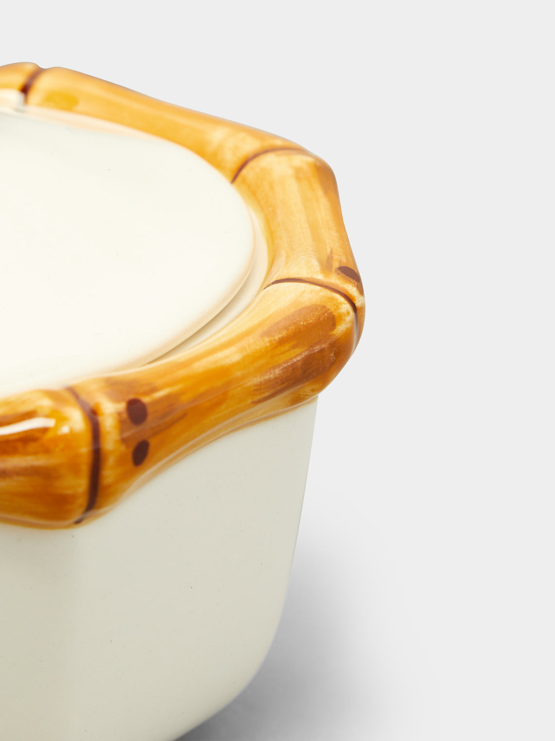 Este Ceramiche - Bamboo Hand-Painted Ceramic Sugar Bowl -  - ABASK