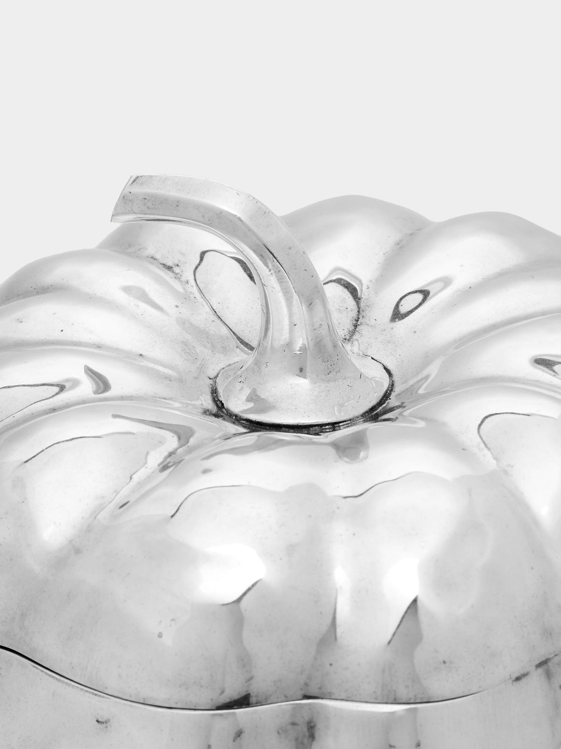 Antique and Vintage - 1960s Teghini Pumpkin Silver-Plated Ice Bucket -  - ABASK