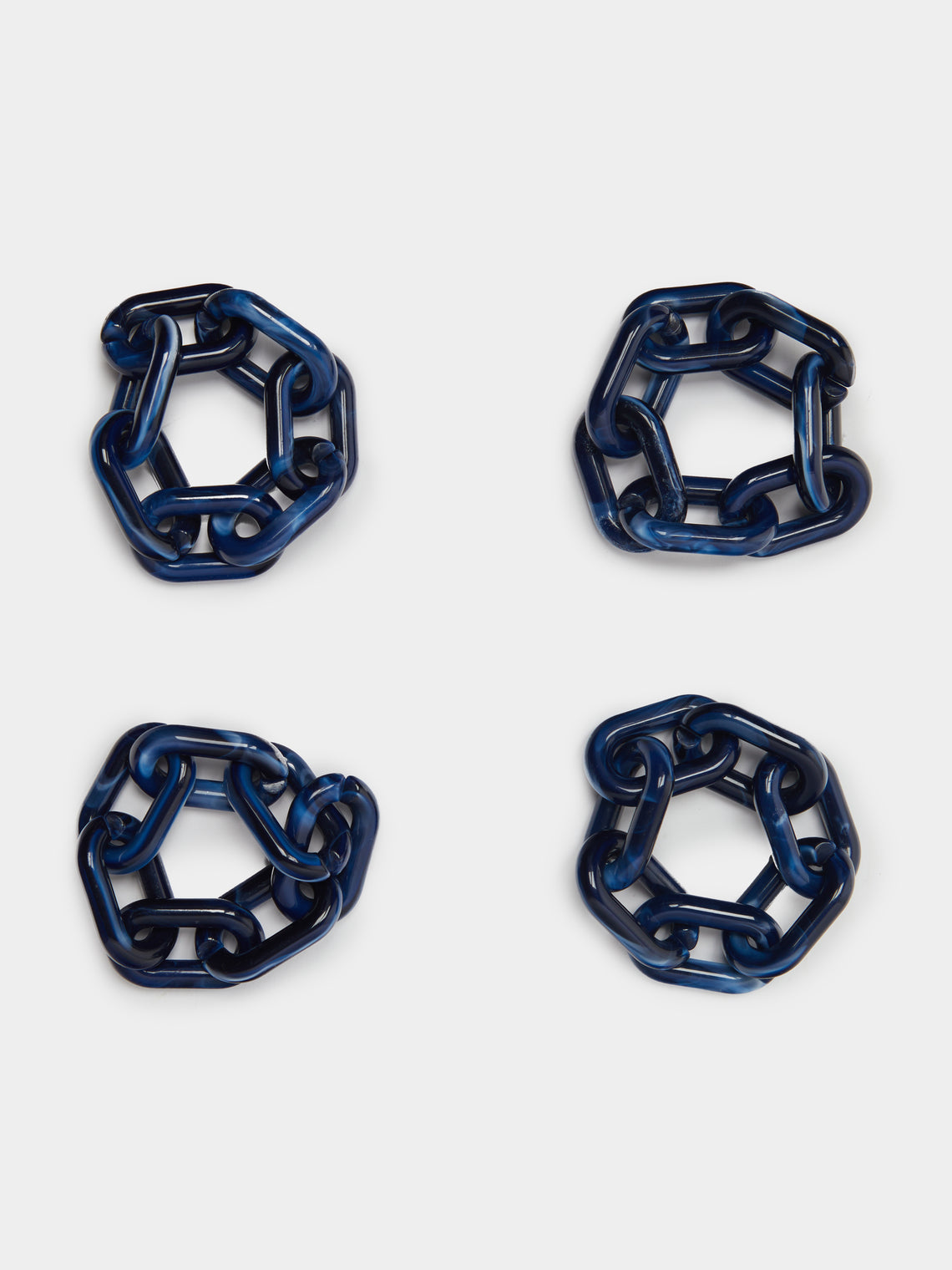 The Table Love - Chain Resin Napkin Rings (Set of 4) -  - ABASK