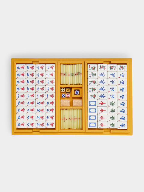 Giobagnara - Leather Mahjong Set - Yellow - ABASK - 