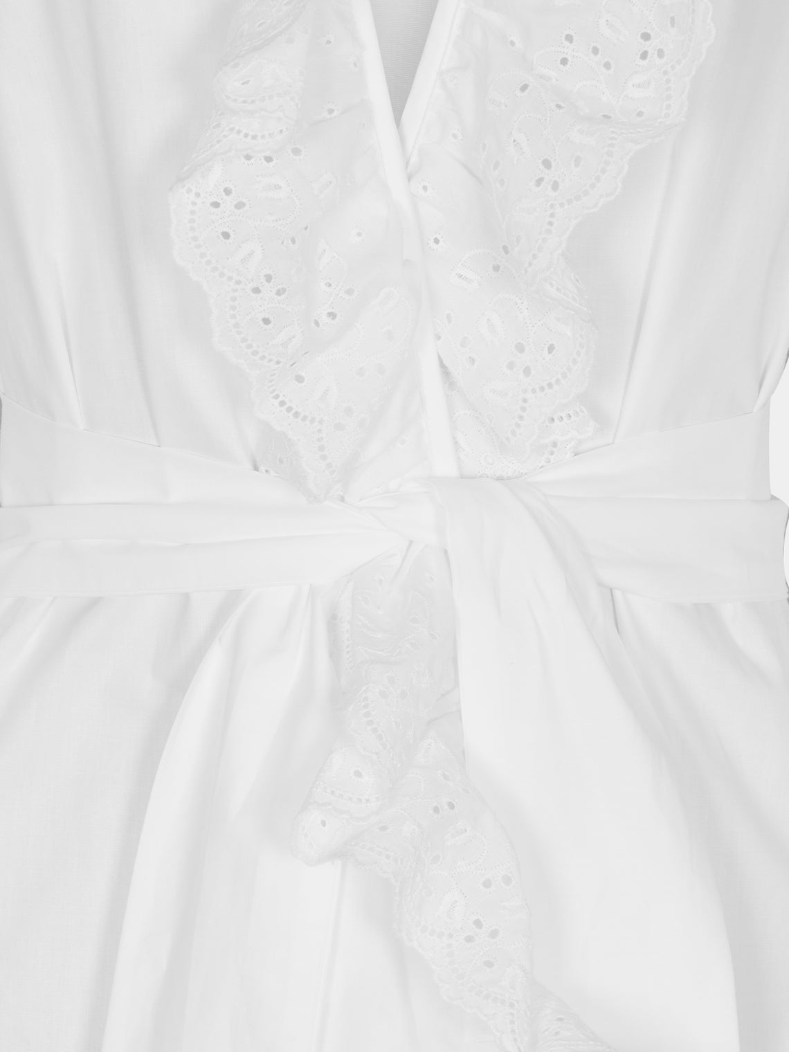 Loretta Caponi - Ursula Embroidered Cotton Dress | Size: S -  - ABASK