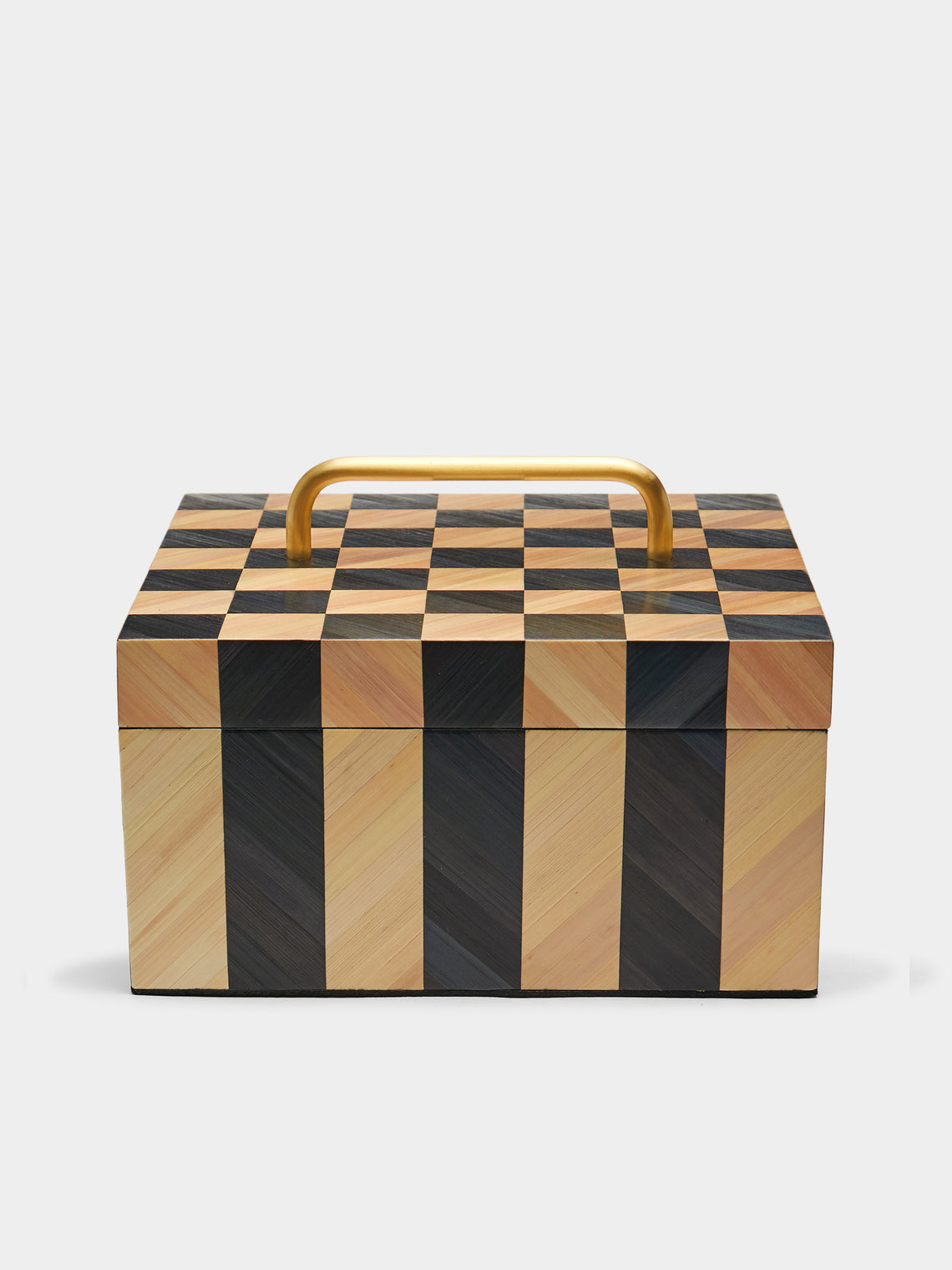 Ruda Studio - Weave Rye Straw Inlay Wood Box -  - ABASK - 