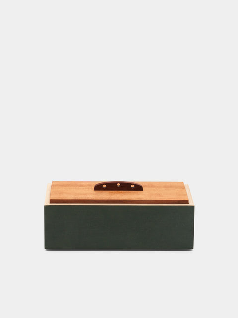 Matthew Kenney - Wood Small Desk Tidy - Green - ABASK - 
