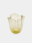 Venini - Fazzoletto Hand-Blown Murano Glass Vase (5.5in/13.5cm) - Yellow - ABASK - 