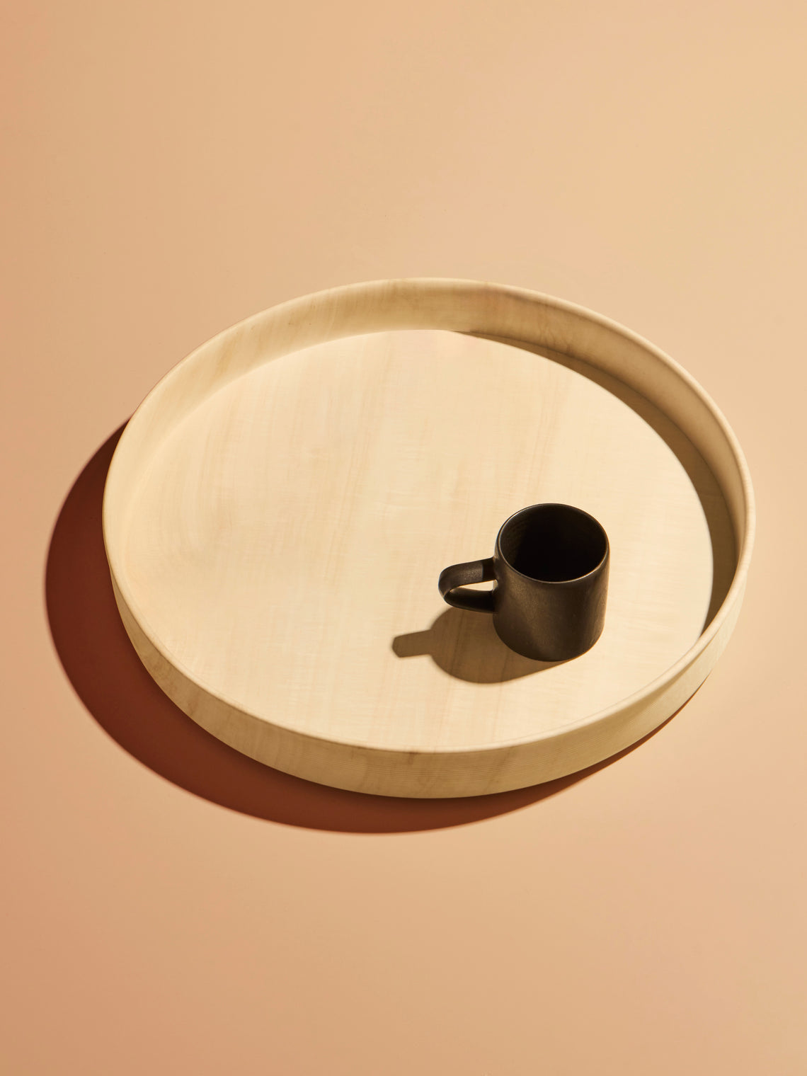 Abigail Castaneda - Wood Rolled-Edge Tray - Light Brown - ABASK