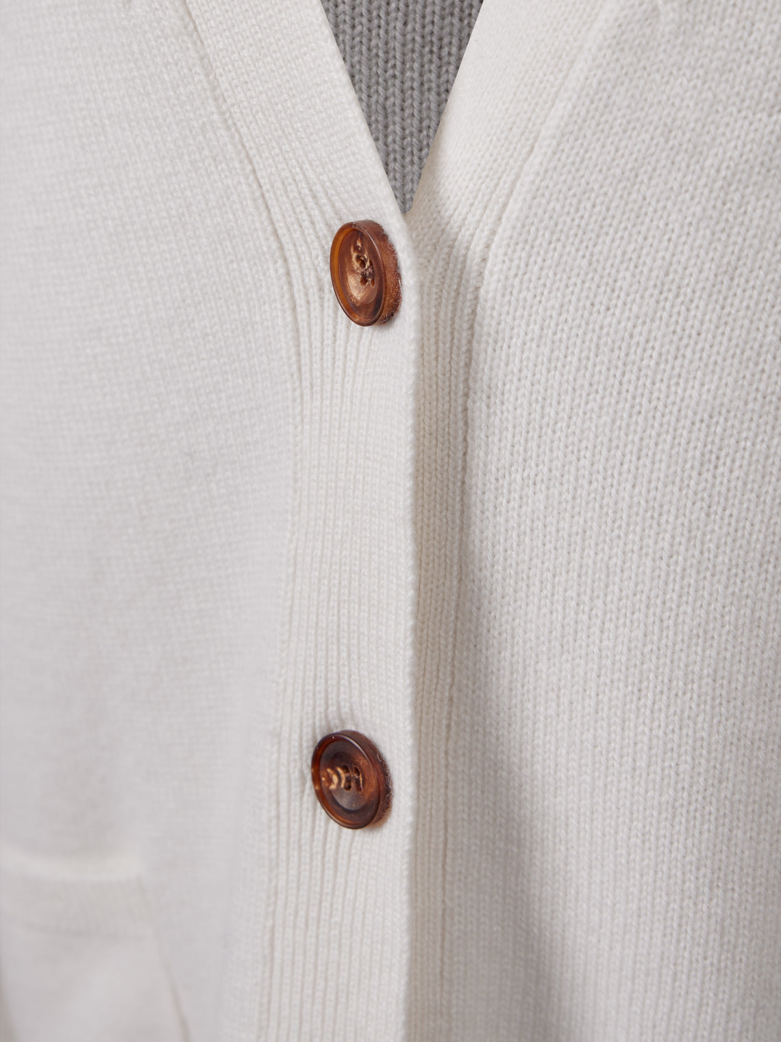Denis Colomb - Cashmere Boyfriend Cardigan | Size: S - Ivory - ABASK
