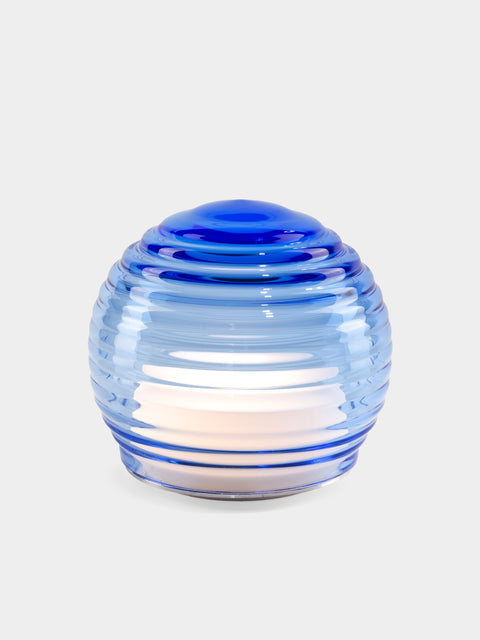 Green Wolf Lighting - Blu Curve Hand-Blown Murano Glass Portable Table Light - Blue - ABASK - 