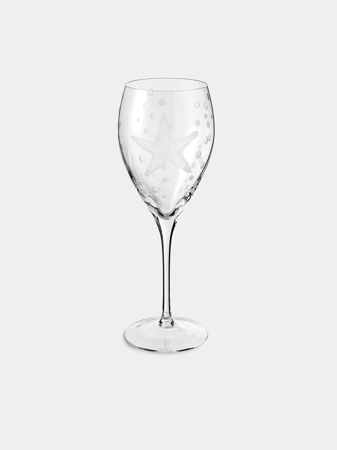 Artel - Sea Life Hand-Engraved Crystal Wine Glasses (Set of 6) - Clear - ABASK