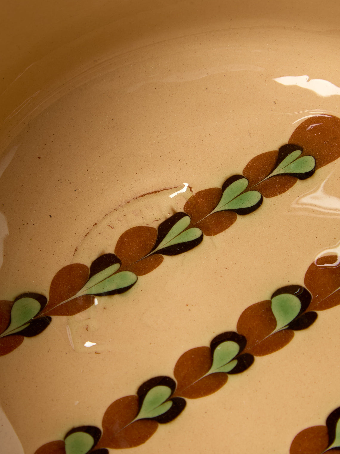 Poterie d’Évires - Flowers Hand-Painted Ceramic Oval Serving Dish - Cream - ABASK