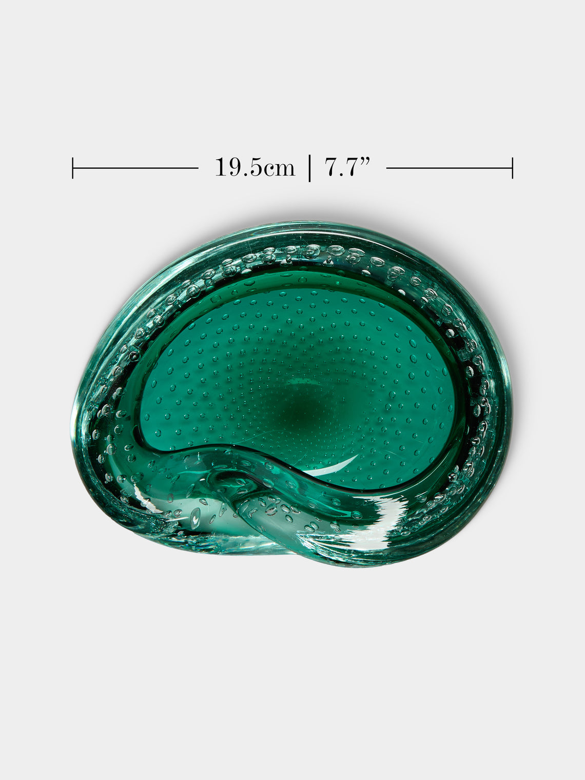 Antique and Vintage - Mid-Century Crystal Ashtray - Green - ABASK