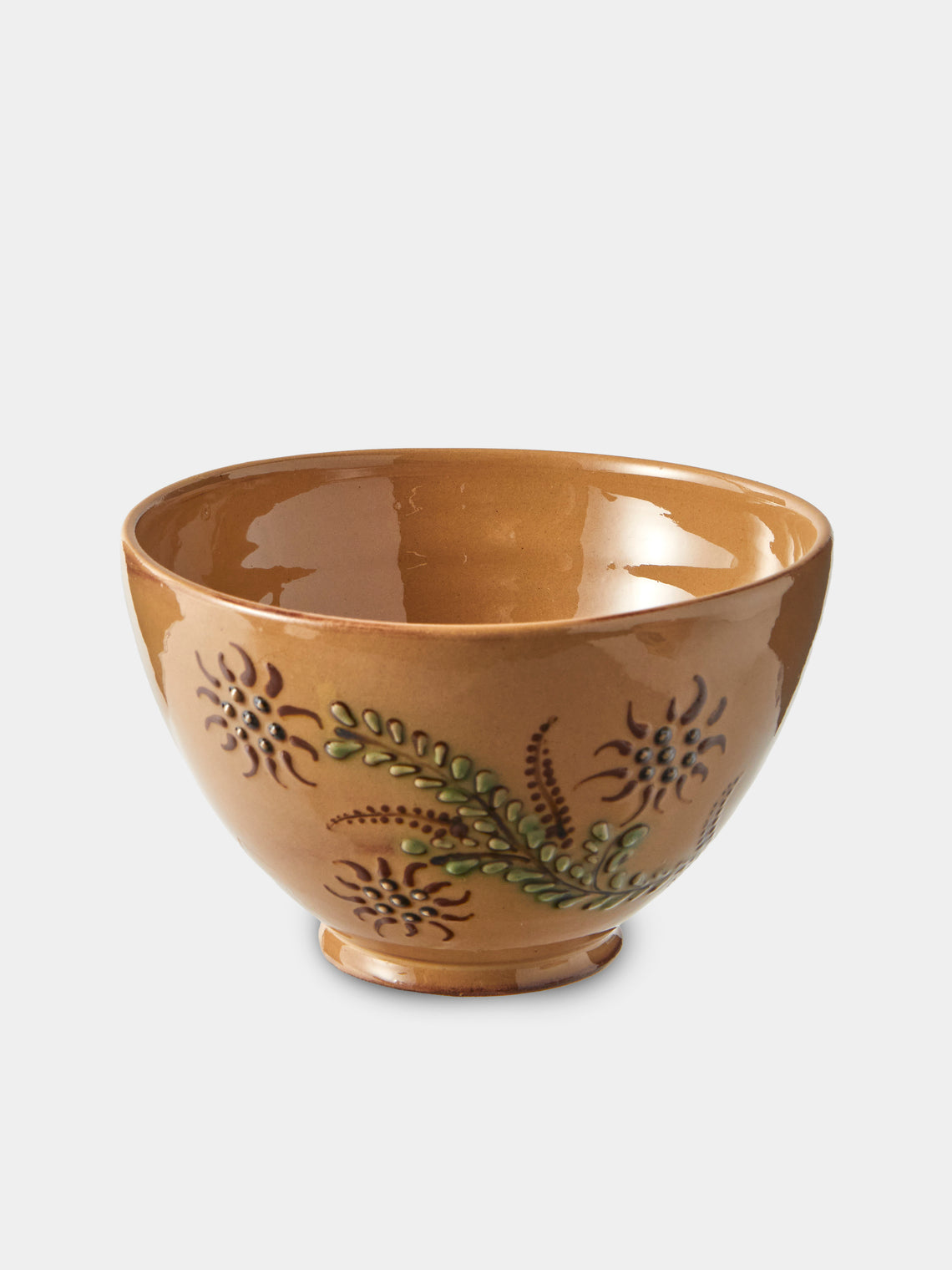 Poterie d’Évires - Flowers Hand-Painted Ceramic Grand Bowls (Set of 4) - Cream - ABASK