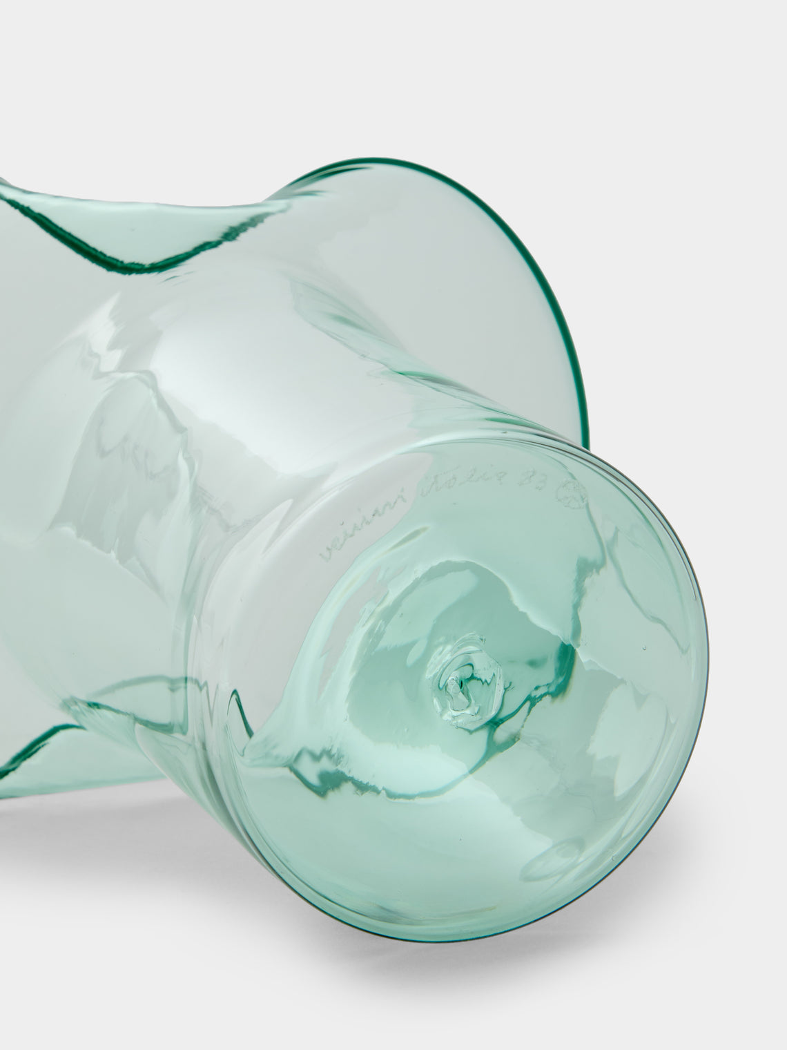 Antique and Vintage - 1980s Venini Murano Glass Vase (6in/15.5cm) - Green - ABASK